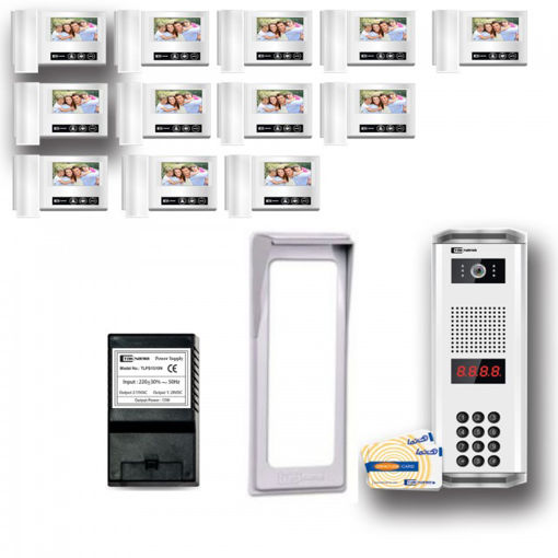 پک درب بازکن تصویری تکنما مدل D43-12V مجموعه 13 عددی پنل کدینگ پسوردی کارتی