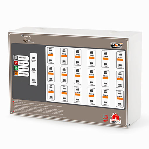 کنترل پنل اعلام حریق 12 زون تسلا مدل TCP-12