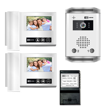 پک درب بازکن تصویری تک نما مدل D43-2V مجموعه 3 عددی ( 2 واحدی ساده تکنما)